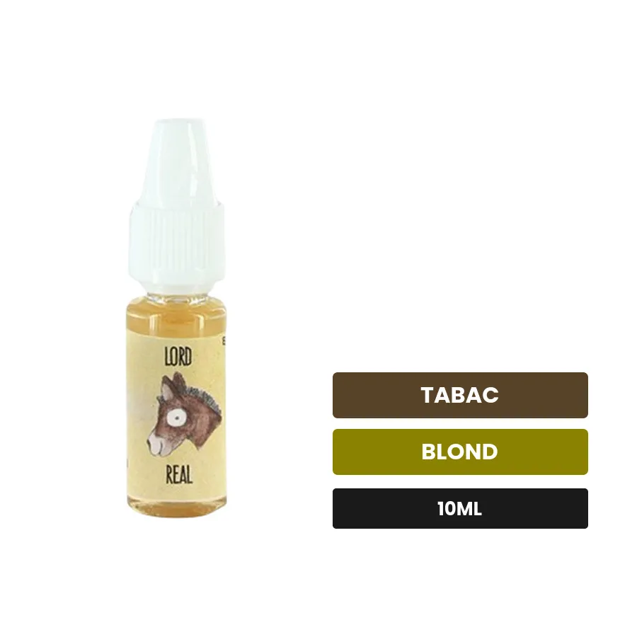 Arome concentre Lord Real d'Extrapure, 10 ml, saveurs tabac et blond.