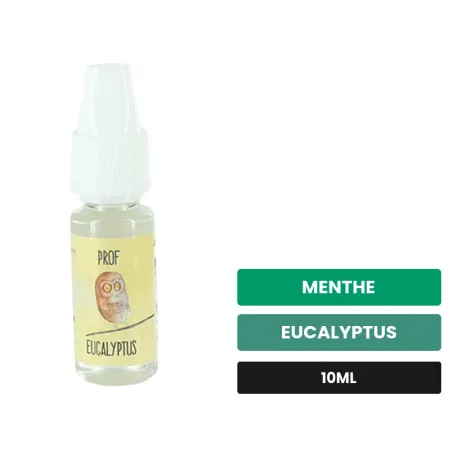 Arome concentre Prof Eucalyptus d'Extrapure, 10 ml, saveurs menthe et eucalyptus.
