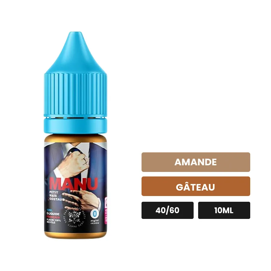 E-liquide Manu V2 de Swoke, 10 ml, saveurs amande et gâteau.