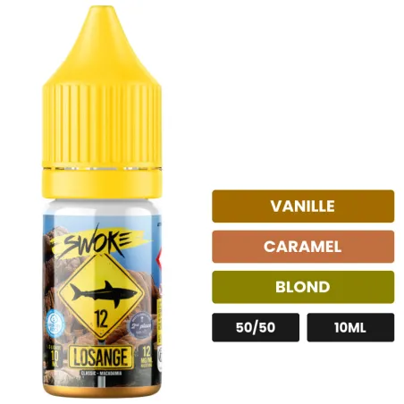 E-liquide Losange de Swoke, 10 ml, saveurs vanille, caramel et blond.