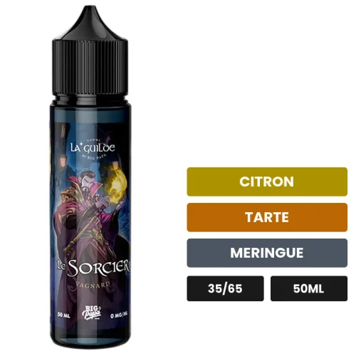 E-liquide Le Sorcier - Vagnard de Big Papa, 50 ml, saveurs citron, tarte et meringue.