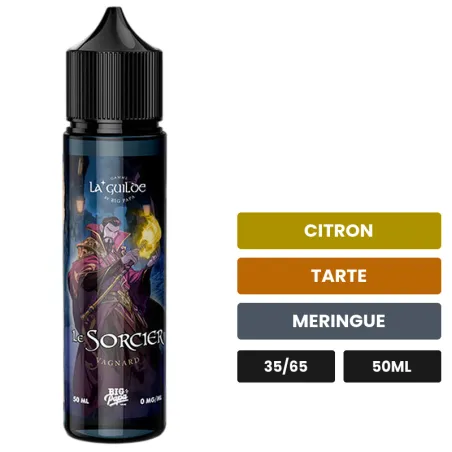 E-liquide Le Sorcier - Vagnard de Big Papa, 50 ml, saveurs citron, tarte et meringue.