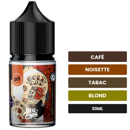 Arome concentre Bold Dad de Big Papa, 30 ml, saveurs café, noisette, tabac et 1 autre.