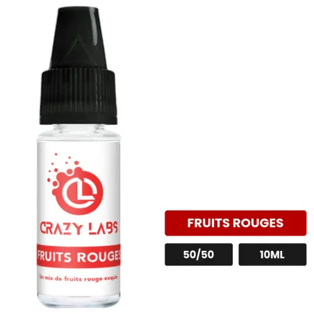 E-liquide Fruits Rouges de Crazy Labs, 10 ml, saveur fruits rouges, sans nicotine de nicotine.