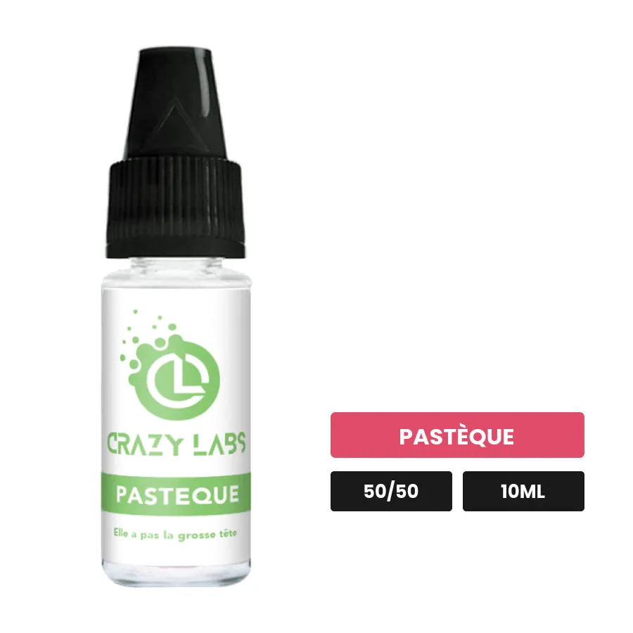 E-liquide Pastèque de Crazy Labs, 10 ml, saveur pastèque, sans nicotine de nicotine.
