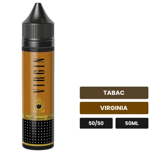E-liquide Virgin d'Eliquid France, 50 ml, saveurs tabac et virginia.