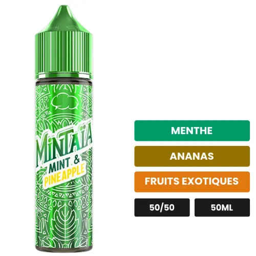 E-liquide Mint & Pineapple d'Eliquid France, 50 ml, saveurs menthe, ananas et fruits exotiques.
