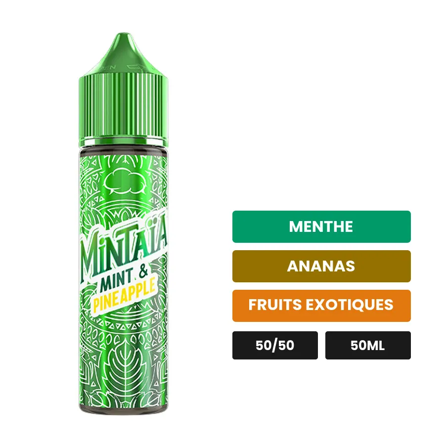 E-liquide Mint & Pineapple d'Eliquid France, 50 ml, saveurs menthe, ananas et fruits exotiques.