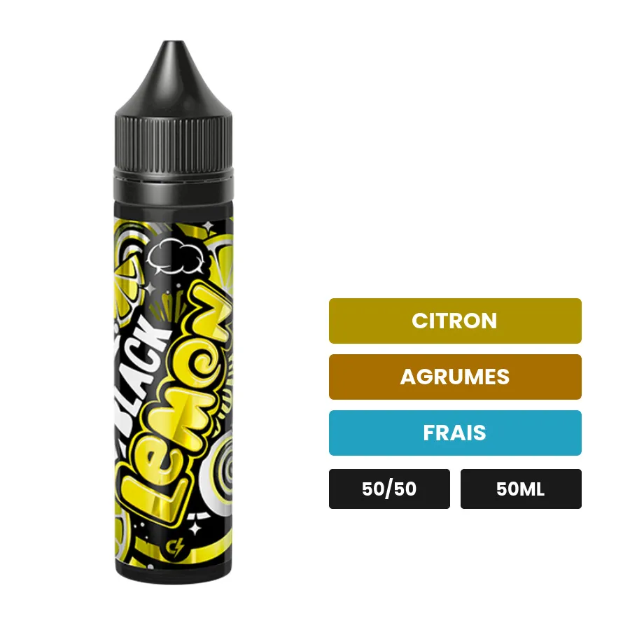 E-liquide Black Lemon d'Eliquid France, 50 ml, saveurs citron, agrumes et frais.
