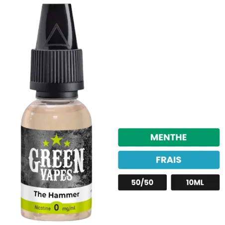 E-liquide The Hammer d'Eliquid France, 10 ml, saveurs menthe et frais.