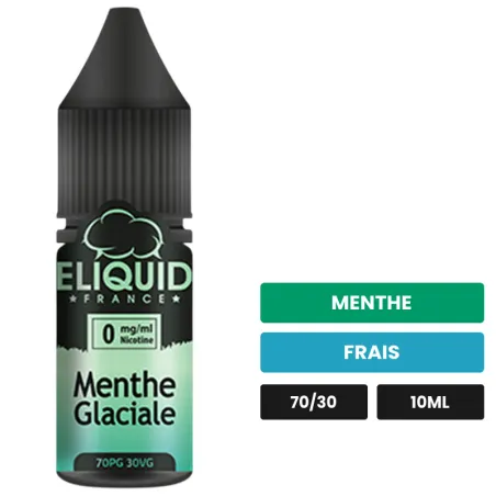 E-liquide Menthe Glaciale d'Eliquid France, 10 ml, saveurs menthe et frais.