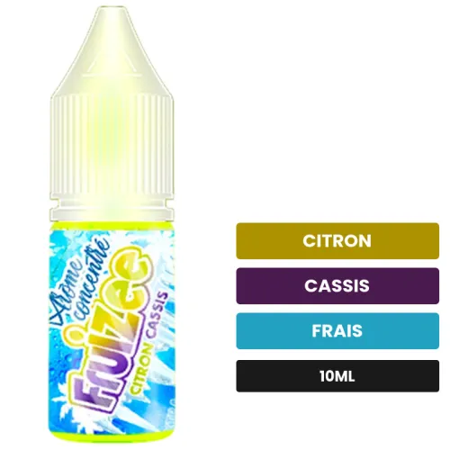 Arome concentre Citron Cassis d'Eliquid France, 10 ml, saveurs citron, cassis et frais, sans nicotine — arôme à diluer de.
