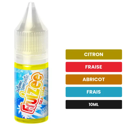 Arome concentre Sea Star d'Eliquid France, 10 ml, saveurs citron, fraise, abricot et 1 autre, sans nicotine — arôme à diluer.