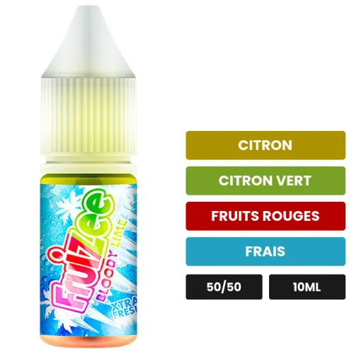 E-liquide Bloody Lime d'Eliquid France, 10 ml, saveurs citron, citron vert, fruits rouges et 1 autre.
