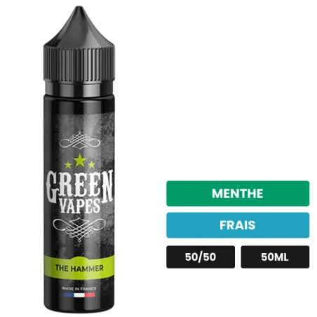 E-liquide The Hammer d'Eliquid France, 50 ml, saveurs menthe et frais.