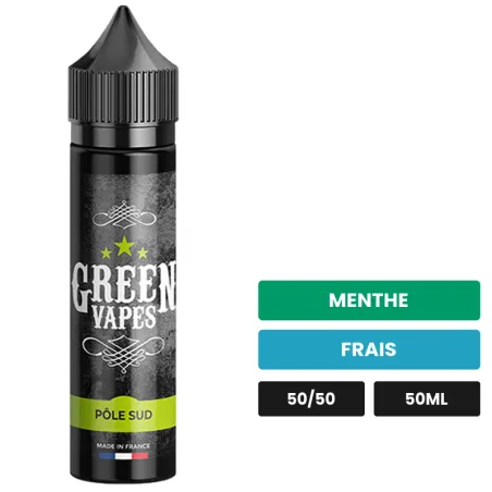 E-liquide Pôle Sud d'Eliquid France, 50 ml, saveurs menthe et frais.