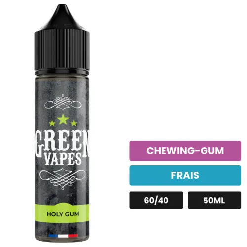 E-liquide Holy Gum d'Eliquid France, 50 ml, saveurs chewing-gum et frais.
