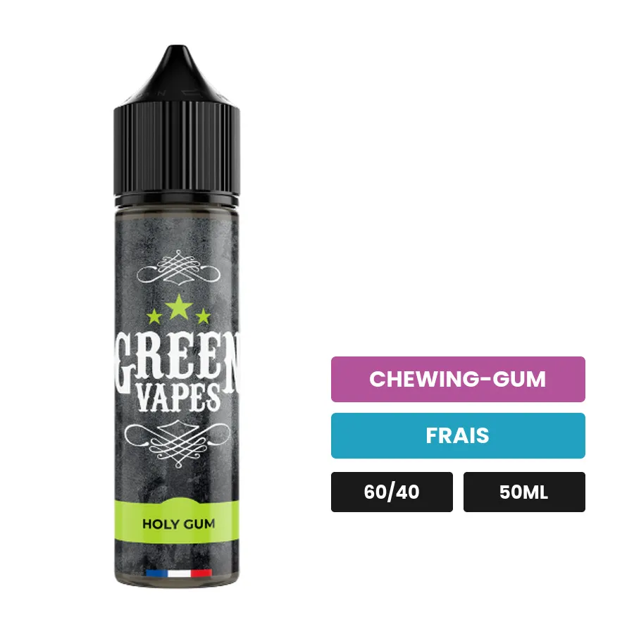 E-liquide Holy Gum d'Eliquid France, 50 ml, saveurs chewing-gum et frais.