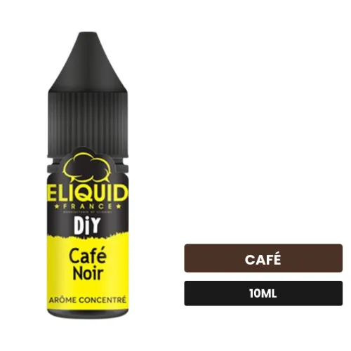 Arome concentre Café Noir d'Eliquid France, 10 ml, saveur café.
