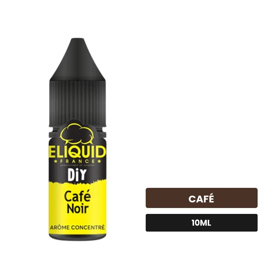 Arome concentre Café Noir d'Eliquid France, 10 ml, saveur café.