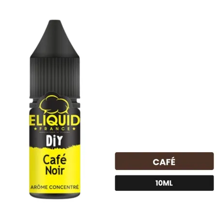 Arome concentre Café Noir d'Eliquid France, 10 ml, saveur café.