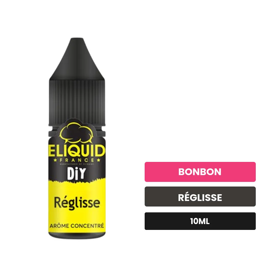Arome concentre Réglisse d'Eliquid France, 10 ml, saveurs bonbon et réglisse.