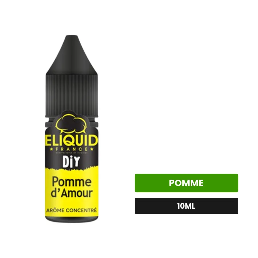Arome concentre Pomme d'Amour d'Eliquid France, 10 ml, saveur pomme.