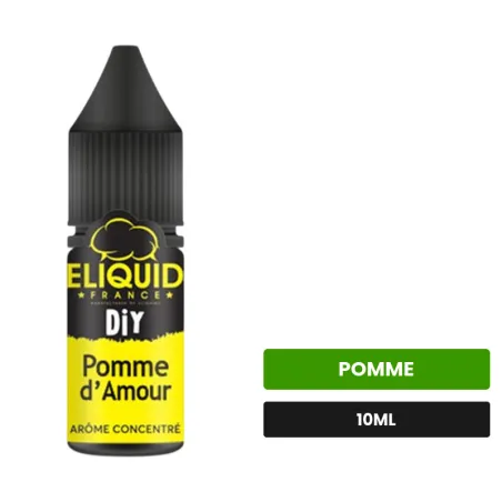 Arome concentre Pomme d'Amour d'Eliquid France, 10 ml, saveur pomme.