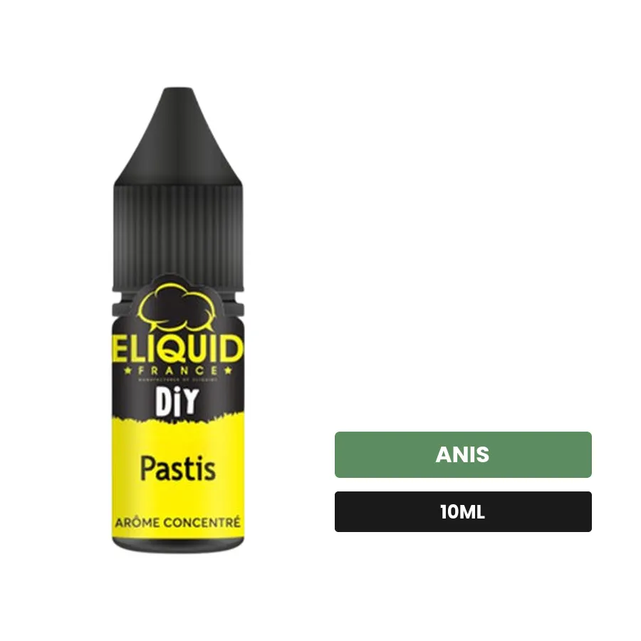 Arome concentre Pastis d'Eliquid France, 10 ml, saveur anis.