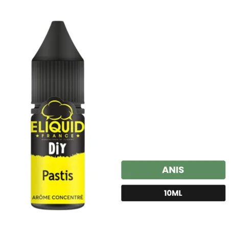 Arome concentre Pastis d'Eliquid France, 10 ml, saveur anis.