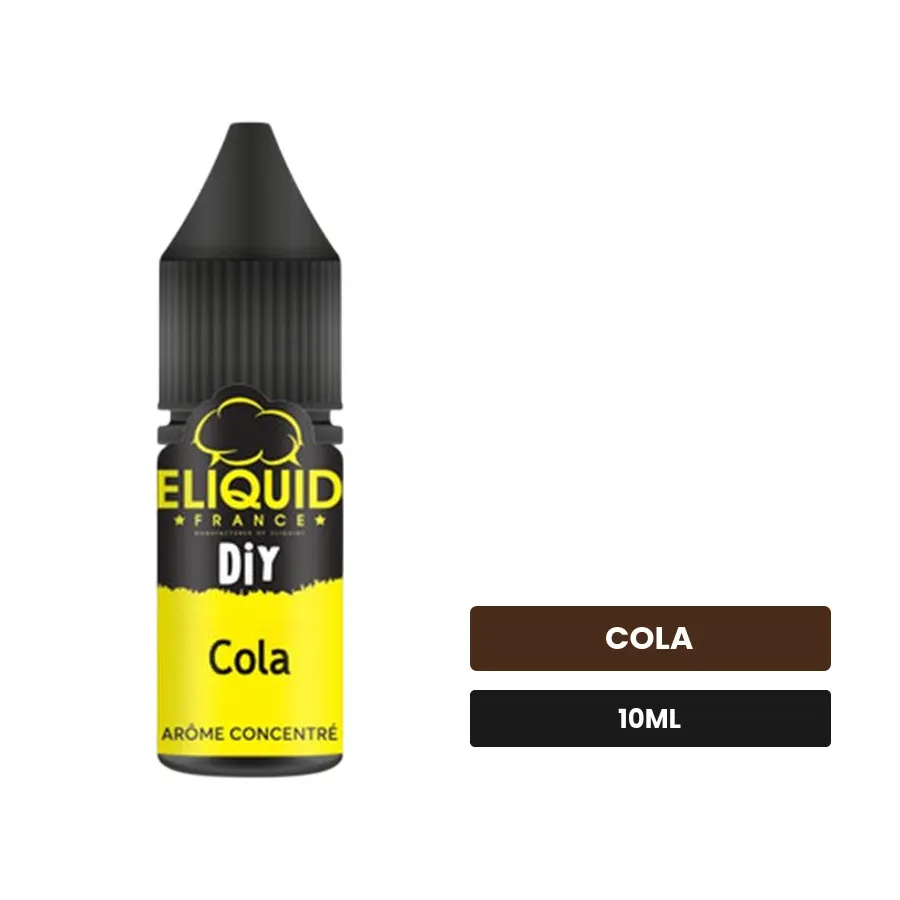 Arome concentre Cola d'Eliquid France, 10 ml, saveur cola.