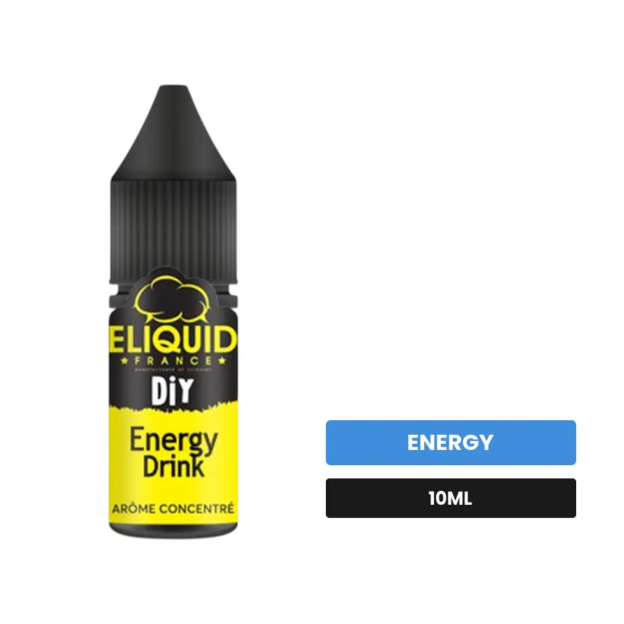 Arome concentre Energy Drink d'Eliquid France, 10 ml, saveur energy.