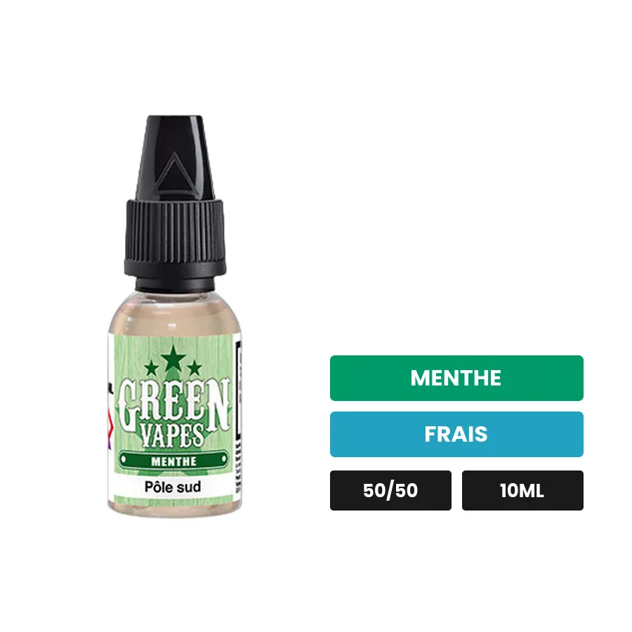 E-liquide Pôle Sud d'Eliquid France, 10 ml, saveurs menthe et frais.
