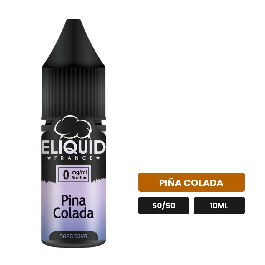 E-liquide Pina Colada d'Eliquid France, 10 ml, saveur piña colada.