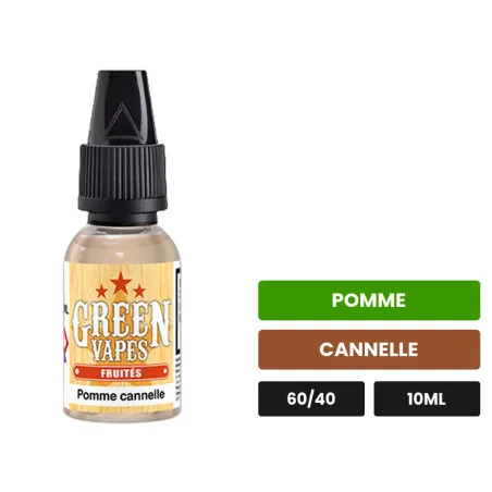 E-liquide Pomme Cannelle d'Eliquid France, 10 ml, saveurs pomme et cannelle.