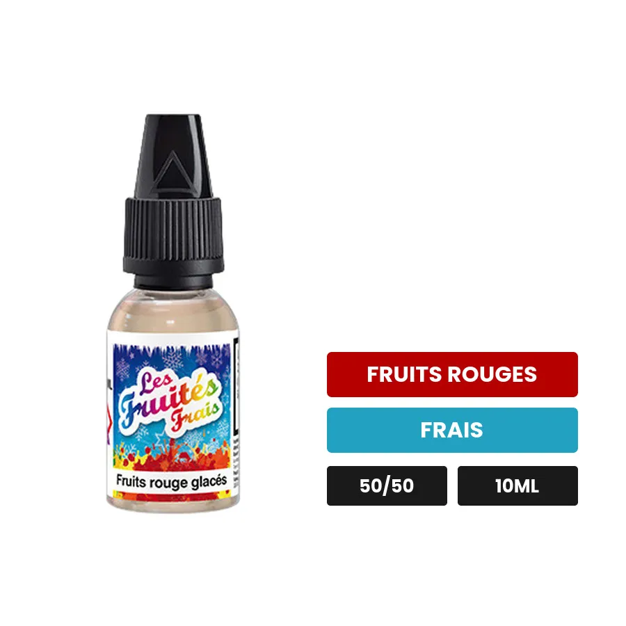 E-liquide Fruits Rouges Glacés d'Eliquid France, 10 ml, saveurs fruits rouges et frais.