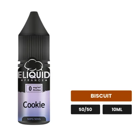 E-liquide Cookie d'Eliquid France, 10 ml, saveur biscuit.