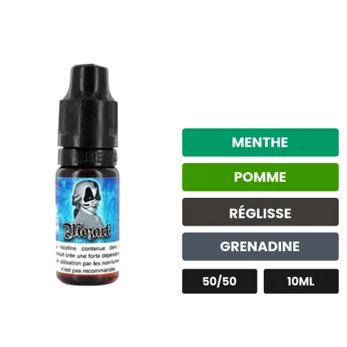 E-liquide Mozart d'Eliquid France, 10 ml, saveurs menthe, pomme, réglisse et 3 autres.