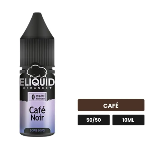 E-liquide Café Noir d'Eliquid France, 10 ml, saveur café.