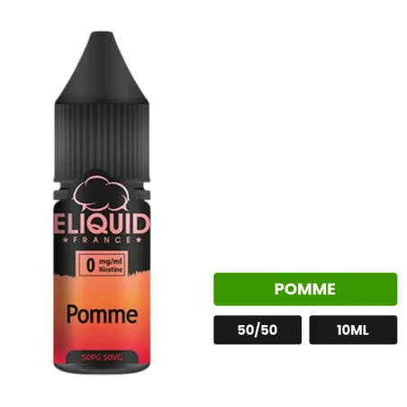 E-liquide Pomme d'Eliquid France, 10 ml, saveur pomme.