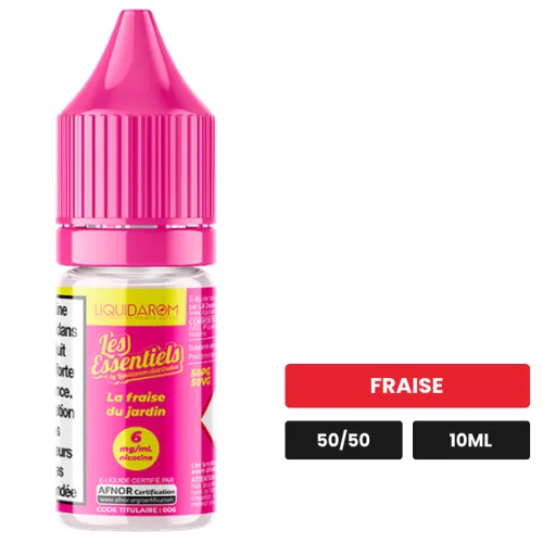 E-liquide La Fraise du Jardin de Liquidarom, 10 ml, saveur fraise.