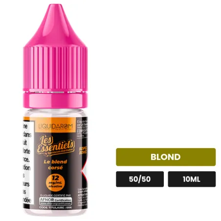 E-liquide Le Blend Corsé de Liquidarom, 10 ml, saveur blond.