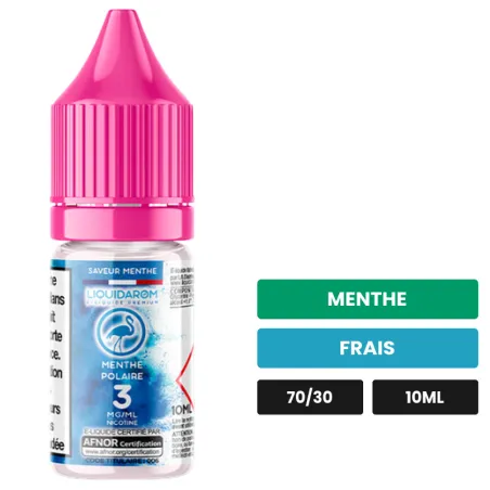 E-liquide Menthe Polaire de Liquidarom, 10 ml, saveurs menthe et frais.