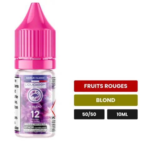 E-liquide W Blend de Liquidarom, 10 ml, saveurs fruits rouges et blond.