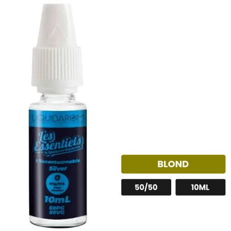 E-liquide L'Incontournable Silver de Liquidarom, 10 ml, saveur blond.