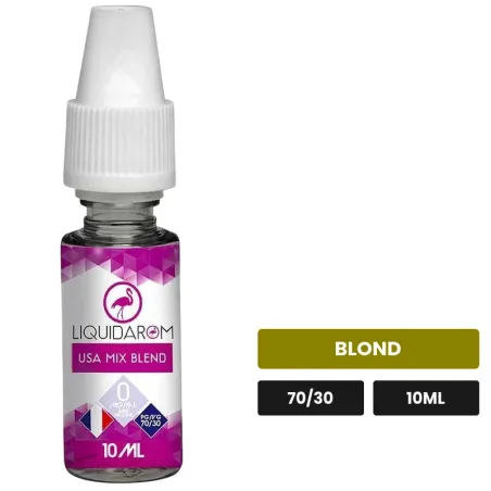 E-liquide USA Mix Blend de Liquidarom, 10 ml, saveur blond.