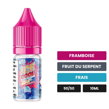 E-liquide Fruit du Serpent Framboise de Liquidarom, 10 ml, saveurs framboise, fruit du serpent et frais.