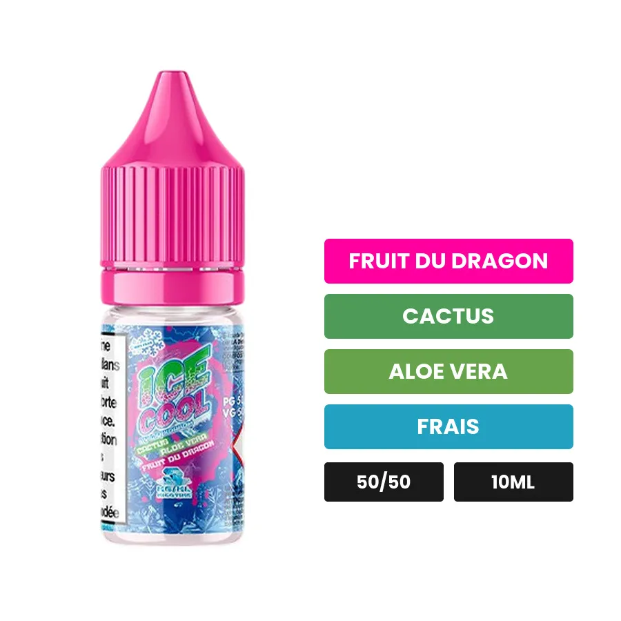 E-liquide Cactus Aloe Vera Fruit du Dragon de Liquidarom, 10 ml, saveurs fruit du dragon, cactus, aloe vera et 1 autre.