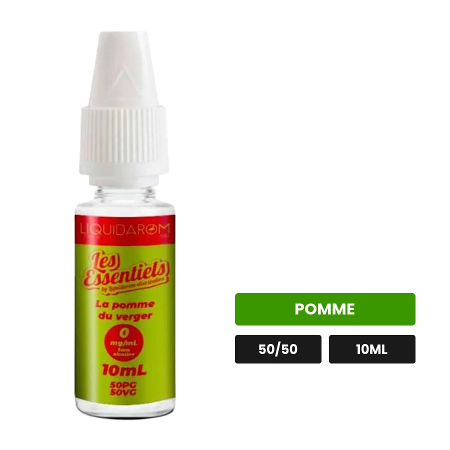 E-liquide La Pomme du Verger de Liquidarom, 10 ml, saveur pomme.