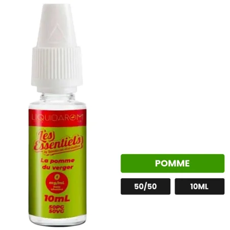 E-liquide La Pomme du Verger de Liquidarom, 10 ml, saveur pomme.